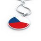 Czech Republic Flag Necklace Czech Republic Flag Stainless Steel or 18k Gold 18-22" - Express Your Love Gifts