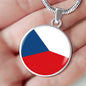 Czech Republic Flag Necklace Czech Republic Flag Stainless Steel or 18k Gold 18-22" - Express Your Love Gifts