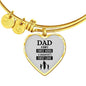 Dad A Son'S First Hero Stainless Steel or 18k Gold Heart Bangle Bracelet - Express Your Love Gifts