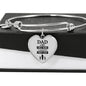 Dad A Son'S First Hero Stainless Steel or 18k Gold Heart Bangle Bracelet - Express Your Love Gifts