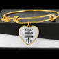 Dad A Son'S First Hero Stainless Steel or 18k Gold Heart Bangle Bracelet - Express Your Love Gifts