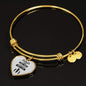 Dad A Son'S First Hero Stainless Steel or 18k Gold Heart Bangle Bracelet - Express Your Love Gifts