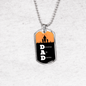 DAD Dedicated And Devoted Necklace Stainless Steel or 18k Gold Dog Tag w 24" Chain-Express Your Love Gifts