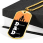 DAD Dedicated And Devoted Necklace Stainless Steel or 18k Gold Dog Tag w 24" Chain-Express Your Love Gifts