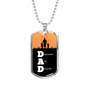 DAD Dedicated And Devoted Necklace Stainless Steel or 18k Gold Dog Tag w 24" Chain-Express Your Love Gifts