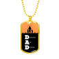 DAD Dedicated And Devoted Necklace Stainless Steel or 18k Gold Dog Tag w 24" Chain-Express Your Love Gifts