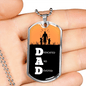 DAD Dedicated And Devoted Necklace Stainless Steel or 18k Gold Dog Tag w 24" Chain-Express Your Love Gifts