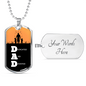 DAD Dedicated And Devoted Necklace Stainless Steel or 18k Gold Dog Tag w 24" Chain-Express Your Love Gifts