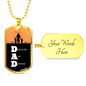 DAD Dedicated And Devoted Necklace Stainless Steel or 18k Gold Dog Tag w 24" Chain-Express Your Love Gifts