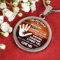 Dad Gift Circle Necklace Stainless Steel or 18k Gold 18-22" Father Gift - Express Your Love Gifts