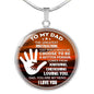 Dad Gift Circle Necklace Stainless Steel or 18k Gold 18-22" Father Gift - Express Your Love Gifts