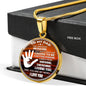 Dad Gift Circle Necklace Stainless Steel or 18k Gold 18-22" Father Gift - Express Your Love Gifts