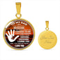 Dad Gift Circle Necklace Stainless Steel or 18k Gold 18-22" Father Gift - Express Your Love Gifts