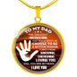 Dad Gift Circle Necklace Stainless Steel or 18k Gold 18-22" Father Gift - Express Your Love Gifts