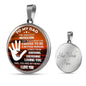 Dad Gift Circle Necklace Stainless Steel or 18k Gold 18-22" Father Gift - Express Your Love Gifts