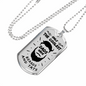 Dad Gift Coolest Dad Ever Stainless Steel or 18k Gold Dog Tag 24" Chain-Express Your Love Gifts