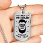Dad Gift Coolest Dad Ever Stainless Steel or 18k Gold Dog Tag 24" Chain-Express Your Love Gifts