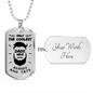Dad Gift Coolest Dad Ever Stainless Steel or 18k Gold Dog Tag 24" Chain-Express Your Love Gifts