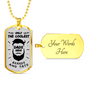 Dad Gift Coolest Dad Ever Stainless Steel or 18k Gold Dog Tag 24" Chain-Express Your Love Gifts