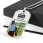 Dad Is My Hero Dog Tag Stainless Steel or 18k Gold 24" Chain Daughter To Dad Gift - Express Your Love Gifts