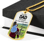 Dad Is My Hero Dog Tag Stainless Steel or 18k Gold 24" Chain Daughter To Dad Gift - Express Your Love Gifts