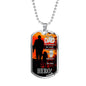Dad Is My Hero Hero Dog Tag Stainless Steel or 18k Gold 24" Chain Gift For Dad - Express Your Love Gifts