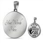 Dad Necklace Gift Dad Greatest Motivation Necklace Stainless Steel or 18k Gold Heart Pendant 18-22" Gift For Father - Express Your Love Gifts
