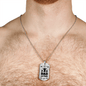 Dad Not Just Any Man Stainless Steel or 18k Gold Dog Tag 24" Chain-Express Your Love Gifts