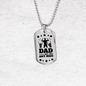 Dad Not Just Any Man Stainless Steel or 18k Gold Dog Tag 24" Chain-Express Your Love Gifts