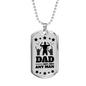 Dad Not Just Any Man Stainless Steel or 18k Gold Dog Tag 24" Chain-Express Your Love Gifts