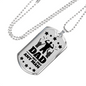 Dad Not Just Any Man Stainless Steel or 18k Gold Dog Tag 24" Chain-Express Your Love Gifts