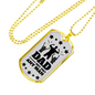 Dad Not Just Any Man Stainless Steel or 18k Gold Dog Tag 24" Chain-Express Your Love Gifts