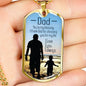 Dad You'Re My Blessing Necklace Stainless Steel or 18k Gold Dog Tag 24" Chain-Express Your Love Gifts