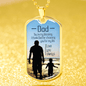 Dad You'Re My Blessing Necklace Stainless Steel or 18k Gold Dog Tag 24" Chain-Express Your Love Gifts