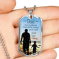 Dad You'Re My Blessing Necklace Stainless Steel or 18k Gold Dog Tag 24" Chain-Express Your Love Gifts