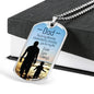 Dad You'Re My Blessing Necklace Stainless Steel or 18k Gold Dog Tag 24" Chain-Express Your Love Gifts
