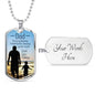 Dad You'Re My Blessing Necklace Stainless Steel or 18k Gold Dog Tag 24" Chain-Express Your Love Gifts
