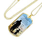 Dad You'Re My Blessing Necklace Stainless Steel or 18k Gold Dog Tag 24" Chain-Express Your Love Gifts