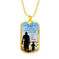 Dad You'Re My Blessing Necklace Stainless Steel or 18k Gold Dog Tag 24" Chain-Express Your Love Gifts