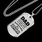 Dad Your Guiding Hand Dog Tag Love Dad Necklace Stainless Steel or 18k Gold Dog Tag 24" Chain-Express Your Love Gifts