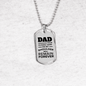 Dad Your Guiding Hand Dog Tag Love Dad Necklace Stainless Steel or 18k Gold Dog Tag 24" Chain-Express Your Love Gifts