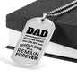 Dad Your Guiding Hand Dog Tag Love Dad Necklace Stainless Steel or 18k Gold Dog Tag 24" Chain-Express Your Love Gifts