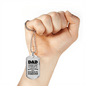 Dad Your Guiding Hand Dog Tag Love Dad Necklace Stainless Steel or 18k Gold Dog Tag 24" Chain-Express Your Love Gifts