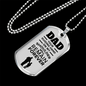Dad Your Guiding Hand Necklace Stainless Steel or 18k Gold Dog Tag W 24"-Express Your Love Gifts