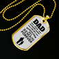 Dad Your Guiding Hand Necklace Stainless Steel or 18k Gold Dog Tag W 24"-Express Your Love Gifts