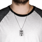 Dad Your Guiding Hand Necklace Stainless Steel or 18k Gold Dog Tag W 24"-Express Your Love Gifts