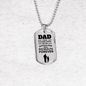 Dad Your Guiding Hand Necklace Stainless Steel or 18k Gold Dog Tag W 24"-Express Your Love Gifts