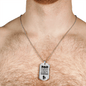 Dad Your Guiding Hand Necklace Stainless Steel or 18k Gold Dog Tag W 24"-Express Your Love Gifts