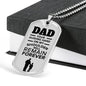 Dad Your Guiding Hand Necklace Stainless Steel or 18k Gold Dog Tag W 24"-Express Your Love Gifts