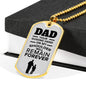 Dad Your Guiding Hand Necklace Stainless Steel or 18k Gold Dog Tag W 24"-Express Your Love Gifts